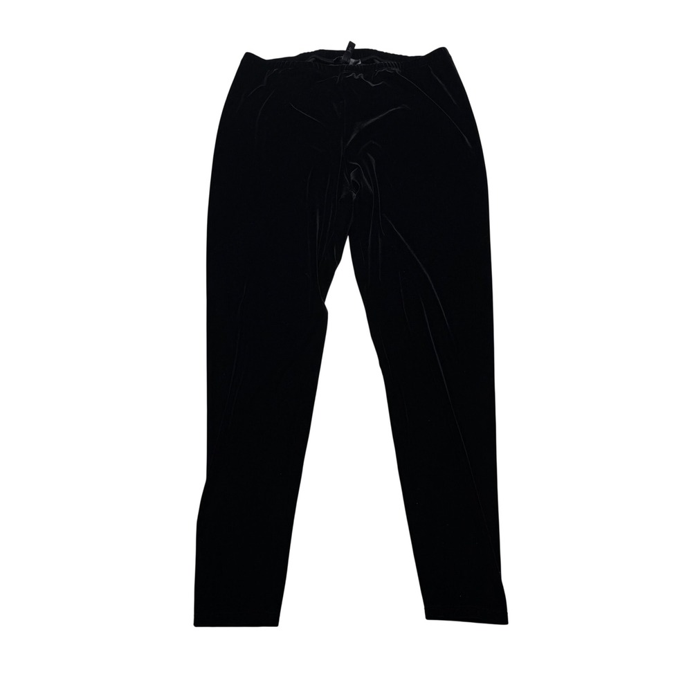 EILEEN FISHER Pants Leggings Black Velvet Stretch Women's Size Medium‎ Classic
